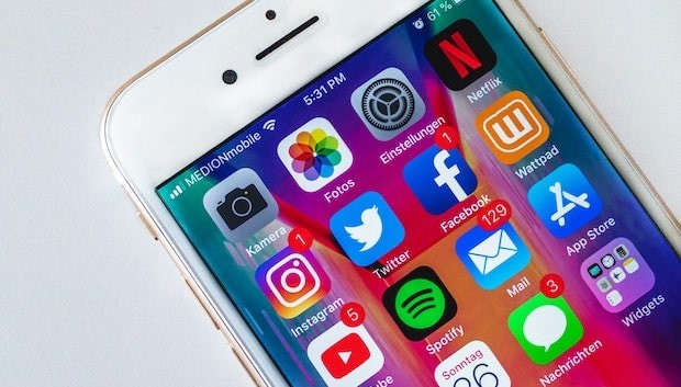 Image of IPhone screen with icons